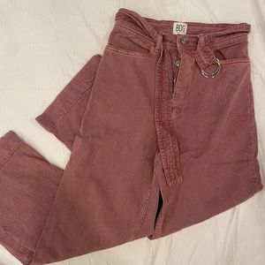 BDG Urban Outfitters Dark Pink Belted Jeans